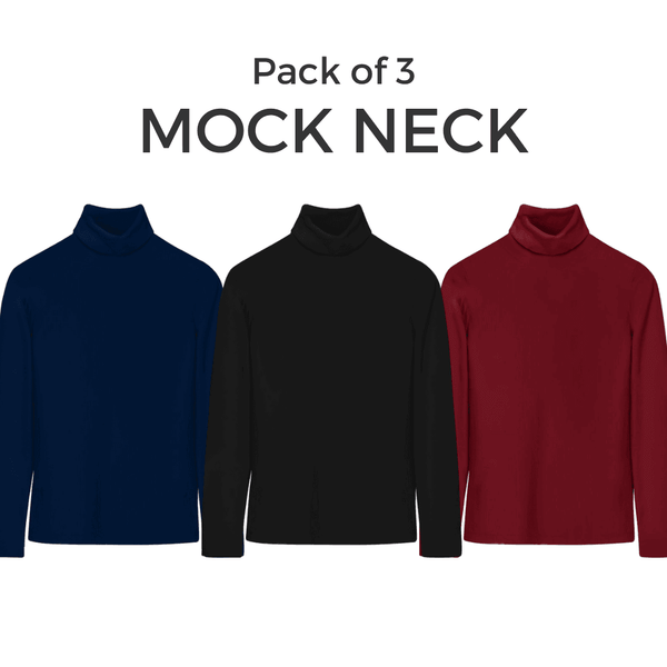 Bundle Of 3 Basic Turtle/Mock Neck - YK Clothing