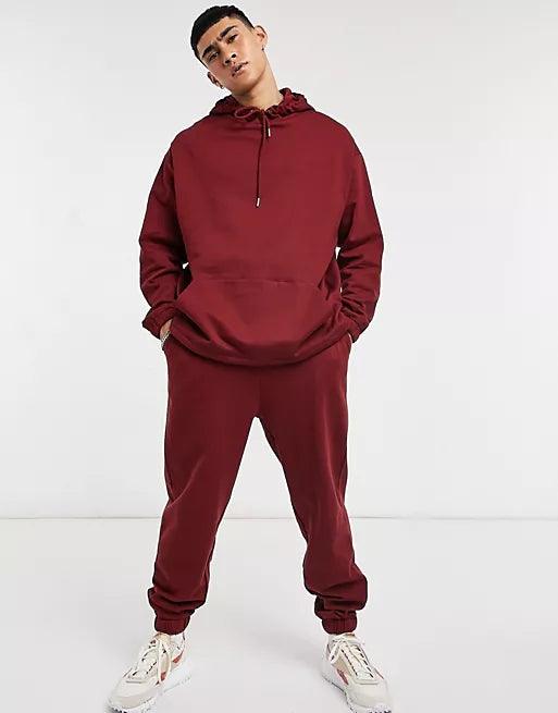 Maroon Hoodie Track Suit - YK Clothing