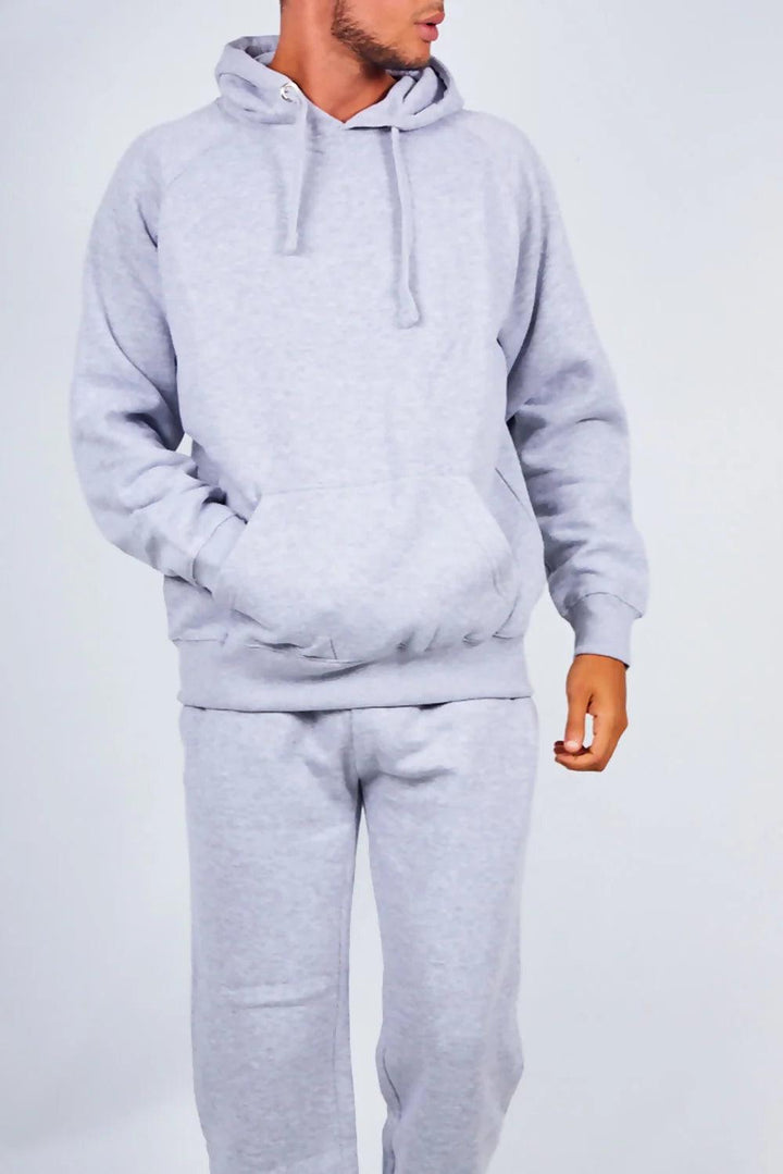 Heather Grey Hoodie Track Suit - YK Clothing