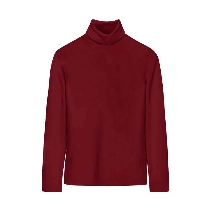 Basic Maroon Turtle/Mock Neck - YK Clothing
