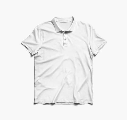 WHITE POLO TEE - YK Clothing