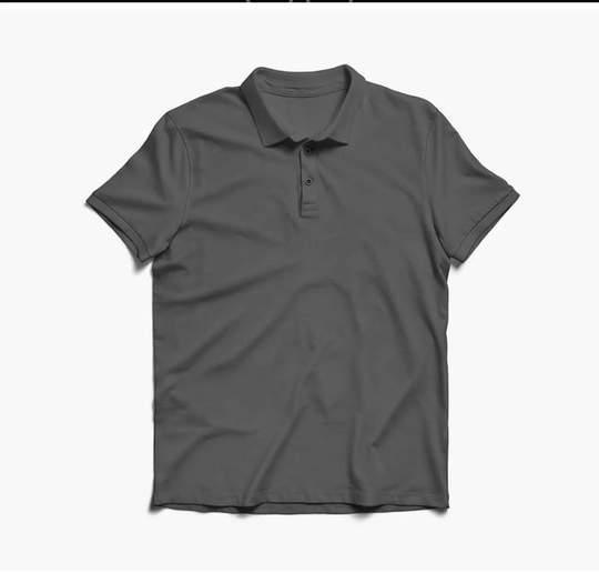 STEEL GREY POLO TEE - YK Clothing