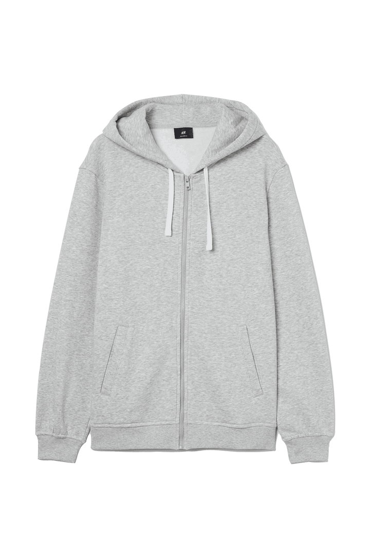 Basic HEATHER GRAY Zipper Hoodie - YK Clothing